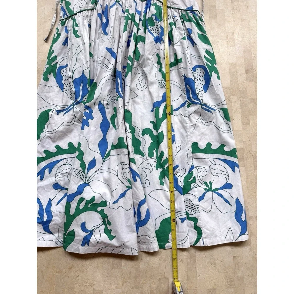 $348 OLIPHANT Sleeveless Piped Maxi Dress Orchid Green Tuckernuck CURRENT Sz S - Picture 8 of 10